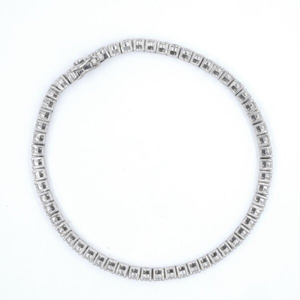 Diamond Tennis Bracelet Design 11.28 carat with 18K White Gold - Image 4