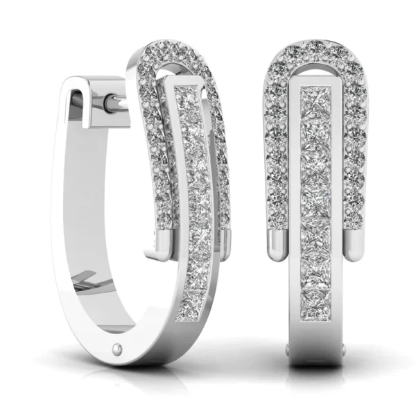 Round Cut Diamonds H Earring - Image 6