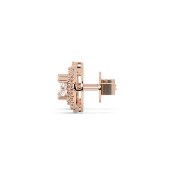 1.30ct Each Lab Diamond Studs Earring In 14K Rose Gold - Image 2