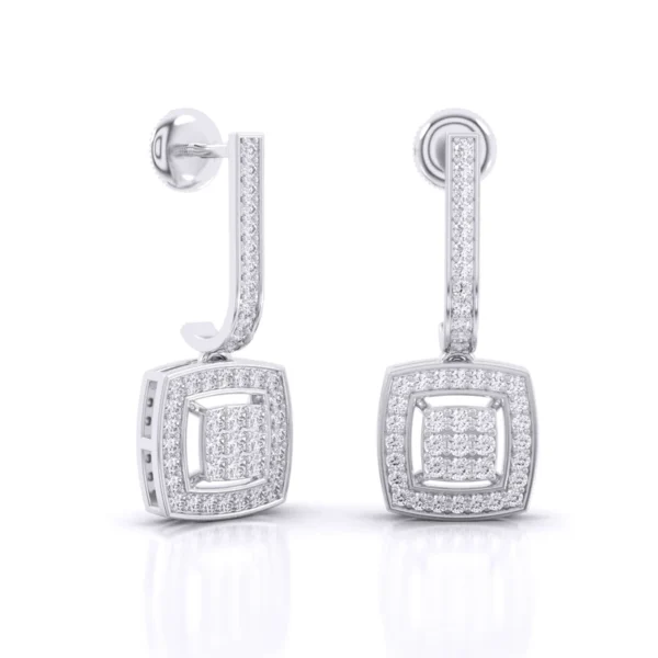 Drop Diamond Earrings For Womens - Image 2