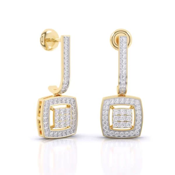 Drop Diamond Earrings For Womens - Image 3