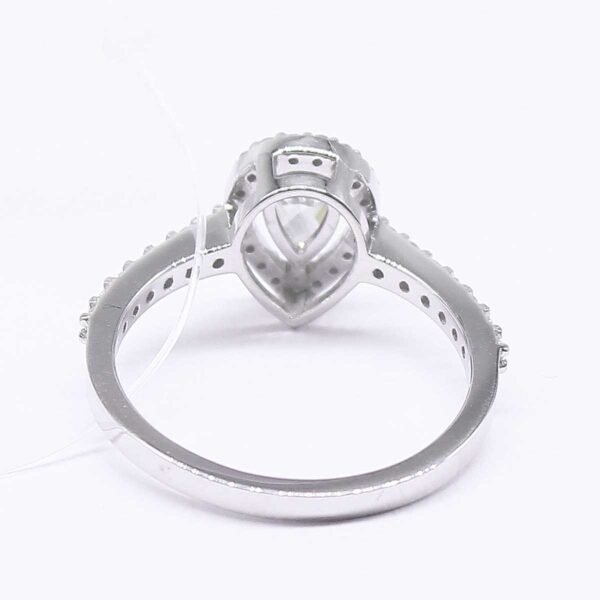 Platinum Diamond Ring Pear Shape By Neeva Jewelry - Image 3