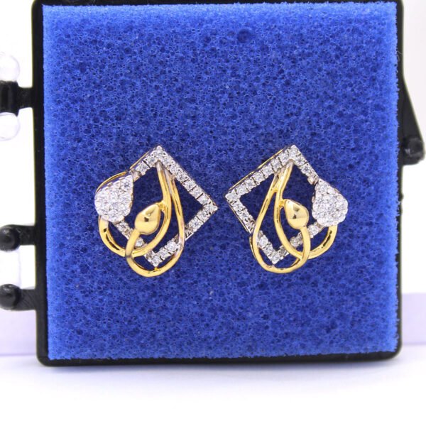 0.35ct Diamond Ear Studs in 18K Yellow Gold - Image 2