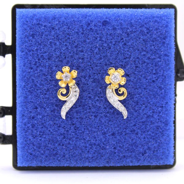 0.16ct Small Diamond Studs in 18K Yellow Gold Setting - Image 2