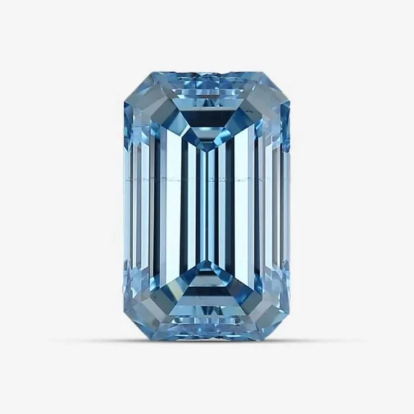 1.01 Ct Fancy Vivid Blue Diamond Emerald cut VS2 Diamond