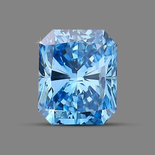 Vivid Blue Radiant Lab Grown 1ct to 15ct Carat Size Available