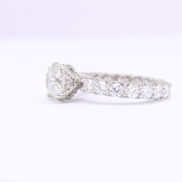 Popular Design 14K White Gold 3ct Round Diamond Ring by Neeva Diamond Jewelry - Image 5