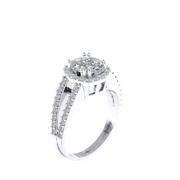 New female diamond rings with Excellent Cushion shape diamond - Image 2